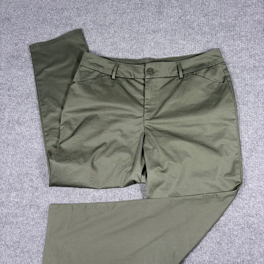Lee Mens Wrinkle Free Chino Pants Olive Green Straight Leg 38x29 18W Medium